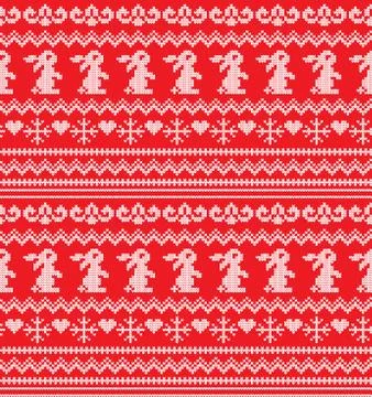 Winter festive Christmas knitted pattern woolen knitted Stock Illustration