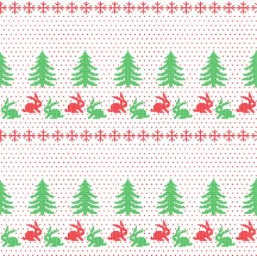 Winter festive Christmas knitted pattern woolen knitted Stock Illustration