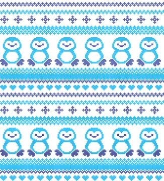 Winter festive Christmas knitted pattern woolen knitted Stock-Illustration