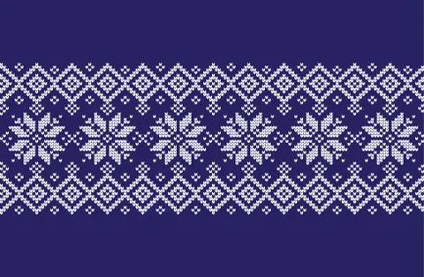 Winter festive Christmas knitted pattern woolen knitted Stock Illustration