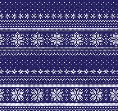 Winter festive Christmas knitted pattern woolen knitted Illustrazione stock