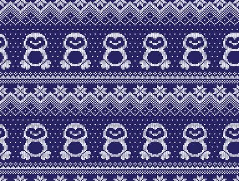 Winter festive Christmas knitted pattern woolen knitted Illustrazione stock