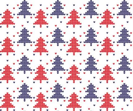 Winter festive Christmas knitted pattern woolen knitted Illustrazione stock