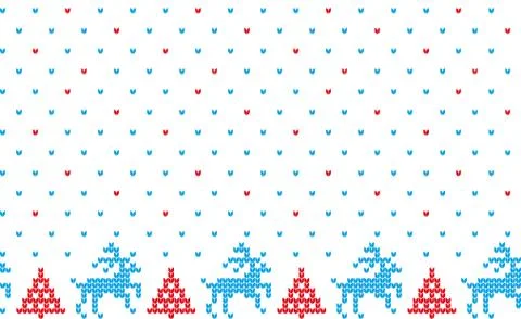 Winter festive Christmas knitted pattern woolen knitted Stock Illustration