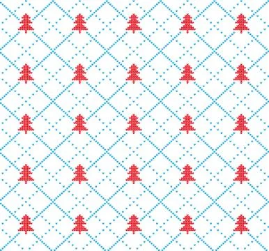 Winter festive Christmas knitted pattern woolen knitted Stock Illustration
