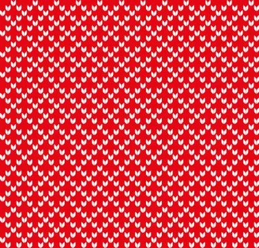 Winter festive Christmas knitted pattern woolen knitted Illustrazione stock