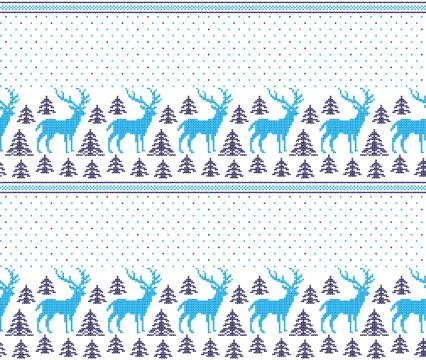 Winter festive Christmas knitted pattern woolen knitted Stock Illustration