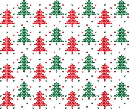 Winter festive Christmas knitted pattern woolen knitted Stock Illustration