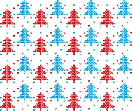 Winter festive Christmas knitted pattern woolen knitted Illustrazione stock