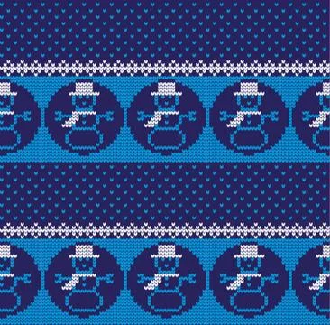 Winter festive Christmas knitted pattern woolen knitted Stock Illustration
