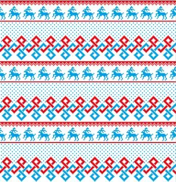 Winter festive Christmas knitted pattern woolen knitted Stock Illustration