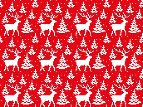 Winter festive Christmas knitted pattern woolen knitted Illustrazione stock