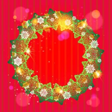 Winter festive frame Stock Illustration