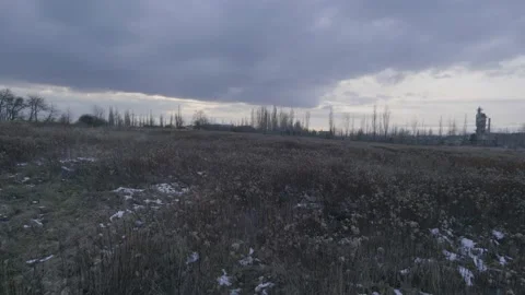 Winter field Video stock 147231973