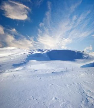 Winter field under Stock Photos