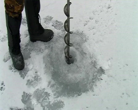 Winter fishing Stock Footage 142346