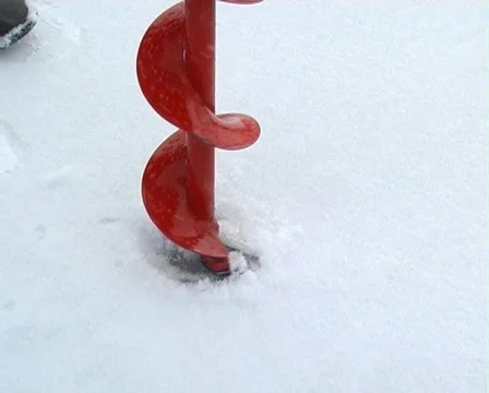 Winter fishing Stock Footage 1045003