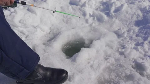 Winter fishing. Stock Footage 149381711