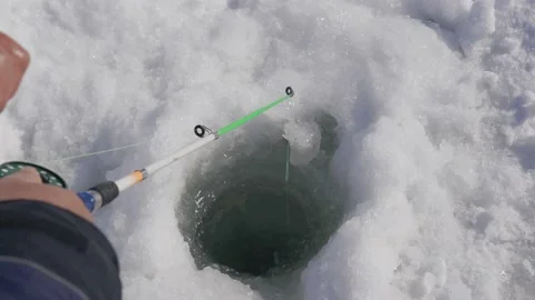 Winter fishing. Stock Footage 149381728