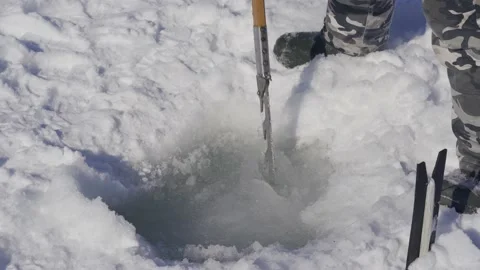 Winter fishing. Stock Footage 149381758