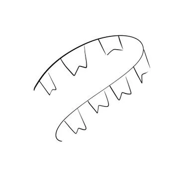 Winter flags icon. Simple line, outline vector of Christmas icons for ui and ux Illustrazione stock