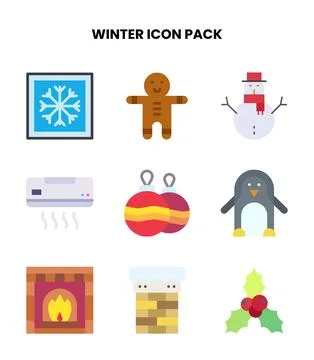 Winter Flat Graphics Icons Pack イラスト素材