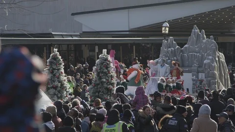 Winter float santa claus parade toronto Stock Footage 120037743