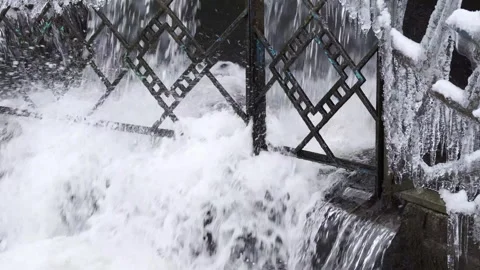Winter flood fragment Stock Footage 240806698