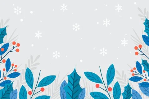 Winter Floral Background 스톡 일러스트