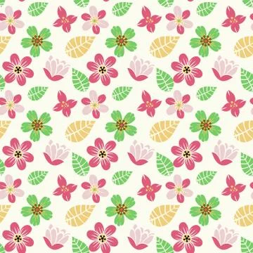 Winter floral leaves seamless pattern - fabric winter collections Stock Illustration