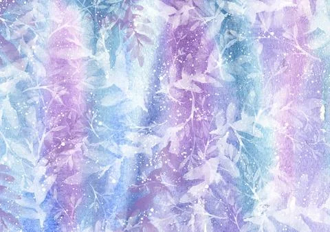 Winter floral pattern, elegant texture with branches Stock Illustration