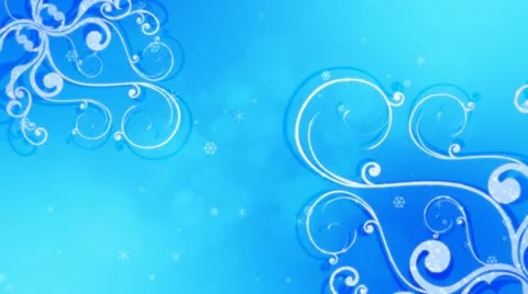 Winter Flourish Background 02 HD Stock Footage 10870746