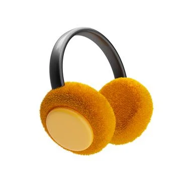 Winter fluffy warm earmuffs Stock Illustration