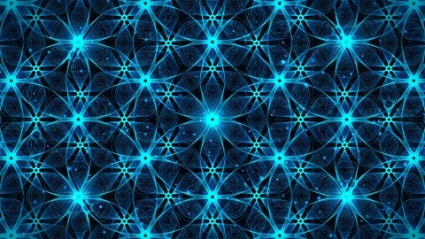 Winter footage with blue patterns and snowflakes Stock Footage 120870468
