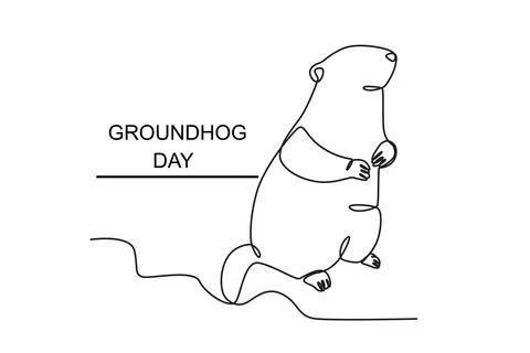 A winter forecaster groundhog Stock Illustration