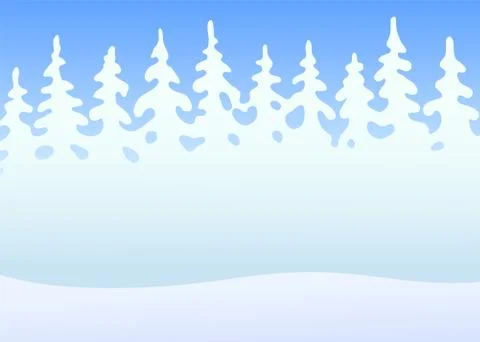 Winter forest background. vector illustration Stock Illustration