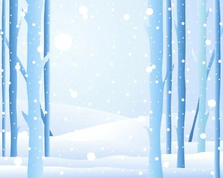 Winter forest Illustrazione stock