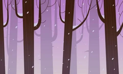 Winter Forest Stock Illustration