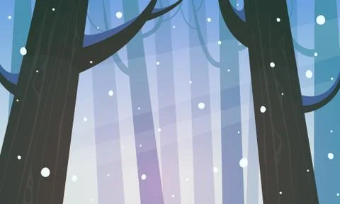 Winter Forest Stock Illustration