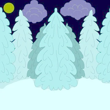 Winter forest Stock-Illustration