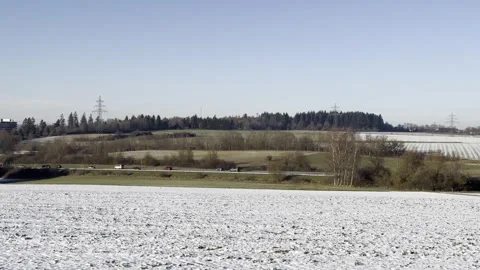 Winter forest landscape with snow-covered trees, natural daylight Stock Footage 324761143