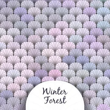 Winter Forest Scaly Texture Stock Illustration