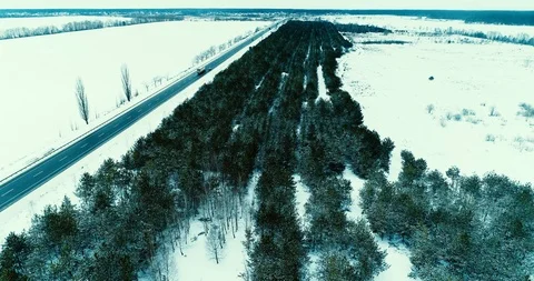 Winter Forest in Snow. Drone Flight in the winter forest with snowy pines, snow 스톡 동영상 87800915