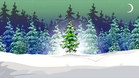 In the winter forest spruce turns into a decorated Christmas 動画素材 68609384