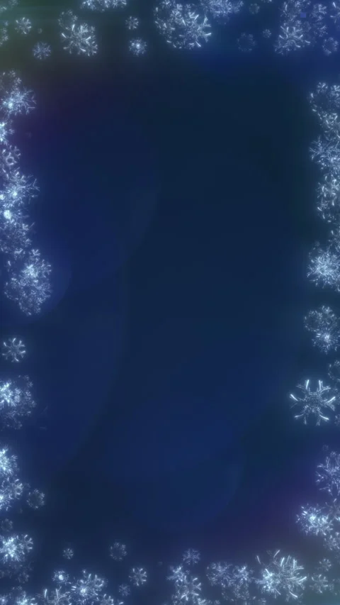 Winter Frame Background with Snowflakes Surrounding the Screen Stock Footage 341502243