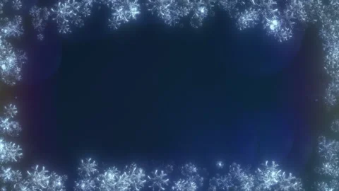 Winter Frame Background with Snowflakes Surrounding the Screen Video stock 341502245