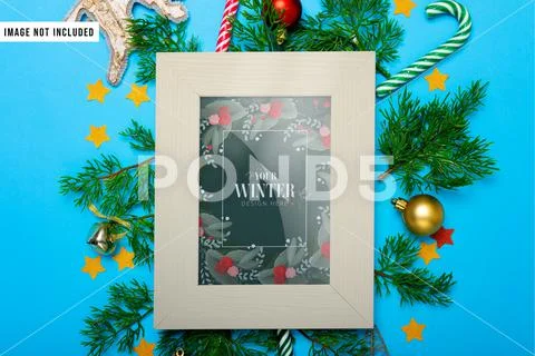 Winter Frame Mockup PSD Template