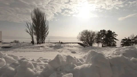 Winter freshness of a clear day. Stock Footage 104867724