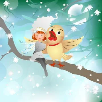 Winter friendship Stock Illustration