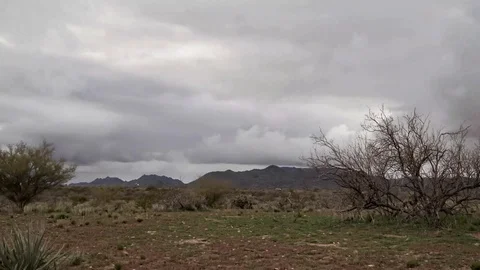 Winter Front Over Date Creek Range Stock Footage 104988810
